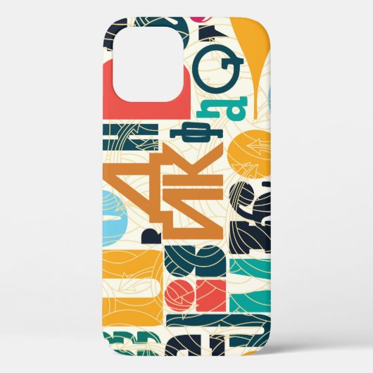 手書き文字:ヴィンテージシームレスデザイン。 Case-Mate iPhoneケース (裏面)