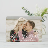 手書き文字(白と黒) セーブザデート (スタンド正面)