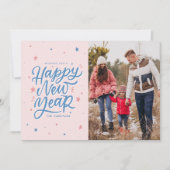 手書き文字Happy New Year 2025写真 シーズンカード (正面)