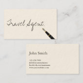 手書き旅行代理店名刺 名刺 (正面/裏面)
