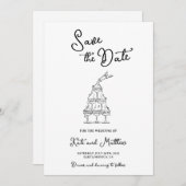 手書き日付の保存 招待状 (正面/裏面)