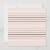 手書き日付保存赤面ピンク 招待状 (裏面)