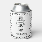 手書き書きカクテル30th, 40th誕生日 缶クーラー (缶正面)