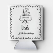 手書き書きカクテル30th, 40th誕生日 缶クーラー (裏面)