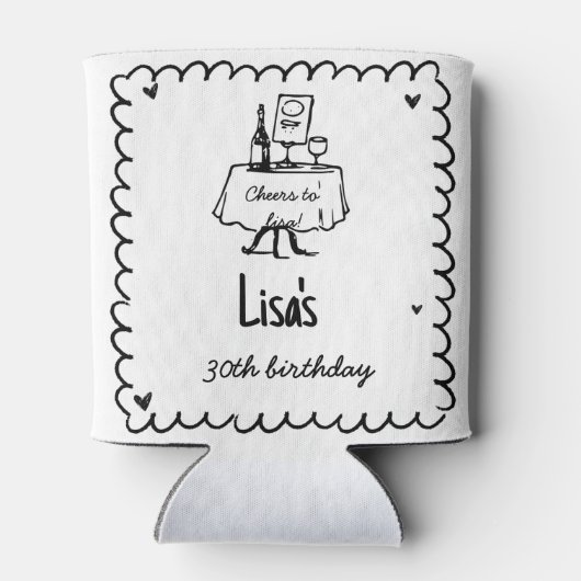 手書き書きカクテル30th, 40th誕生日 缶クーラー (裏面)