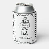 手書き書きカクテル30th, 40th誕生日 缶クーラー (缶裏面)