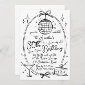 手書き書きカクテル30th Any Age 招待状 (正面/裏面)