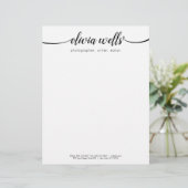 手書き書きスクリプトタイポグラフィ レターヘッド (スタンド正面)