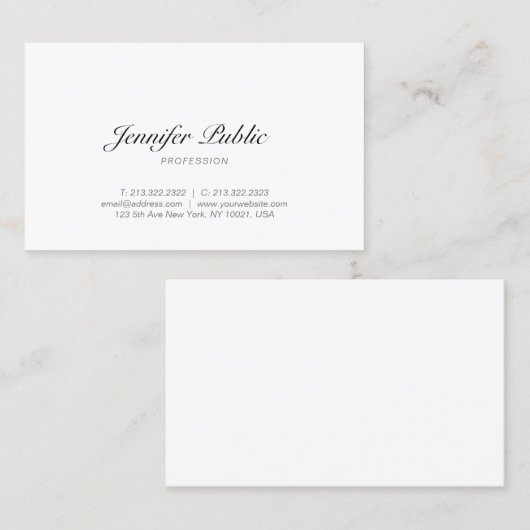 手書き書きスクリプ頭が切れるトのラかわいらしイン 名刺 (正面/裏面)