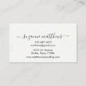 手書き書モダンミニマル 名刺 (裏面)