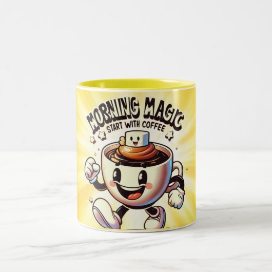 手書き書モダン道引用文マグカップ ツートーンマグカップ (中央)