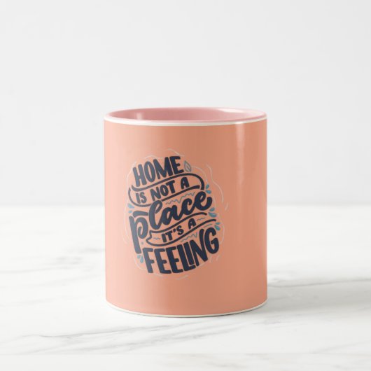 手書き書モダン道引用文マグカップ ツートーンマグカップ (中央)