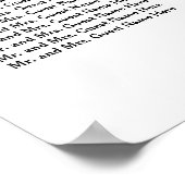 手書き書結婚道座席表 ポスター (角)