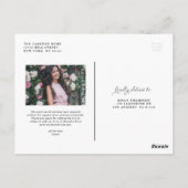 手書き書道の卒業ありがとうございました ポストカード (裏面)