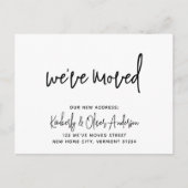 手書き書道の新しい住所の移動 案内ポストカード (正面)