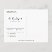 手書き書道ブラック結婚ズ インビテーションポストカード (裏面)