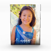 手書き書道七名カスタムハート記念 フォトブロック (正面)