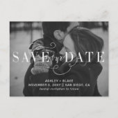 手書き書道写真日付の保存 案内ポストカード (正面)