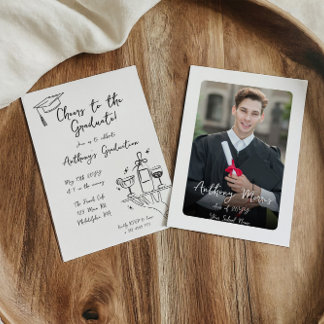 手書き書道卒業応援招待状 招待状