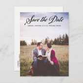 手書き書道台本の写真日付を保存 案内ポストカード (正面/裏面)