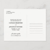 手書き書道台本の写真日付を保存 案内ポストカード (裏面)