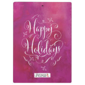 手書き書道水彩色クリスマスクリップボード クリップボード (裏面)