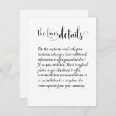 手書き書道素晴らし詳細結婚ズ エンクロージャーカード (正面/裏面)