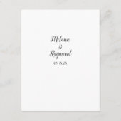 手書き書道素晴らし詳細結婚ズ エンクロージャーカード (裏面)