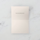 手書き書道結婚写真ありがとう サンキューカード (内部)