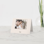 手書き書道結婚写真ありがとう サンキューカード (裏面)