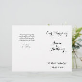 手書き書道結婚式 プログラム (スタンド正面)