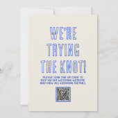 手書き書QR予測できなコー結婚ド 招待状 (裏面)