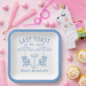 手書き最後のトーストコーストブルーバチェロレッテ ペーパープレート (パーティー)