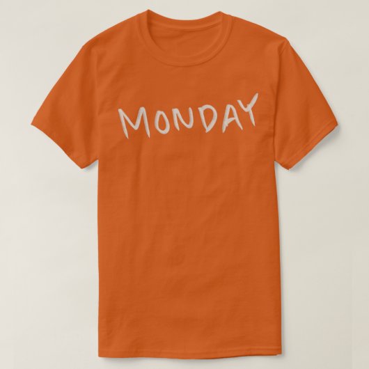 手書き月曜日 Tシャツ (デザイン正面)