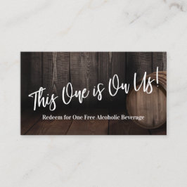 手書き木製バレルドリンクチケット エンクロージャーカード