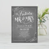 手書き未来の婚約黒板 招待状 (スタンド正面)