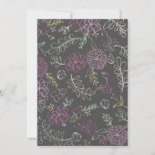 手書き植物学 |ブライダルシャワー 招待状 (裏面)