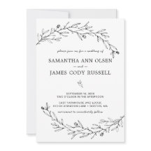 手書き植物白黒結婚ズ