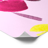 手書き水彩華バラ。フローラ船 ポスター (角)