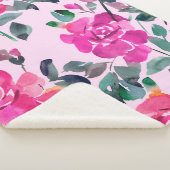 手書き水彩華バラ。フローラ シェルパブランケット (3/4)