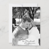 手書き活版写真結婚式招待状 招待状 (裏面)