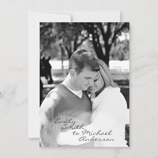 手書き活版写真結婚式招待状 招待状 (裏面)