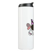 手書き混合文字とハート文字b色 タンブラー (回転左)