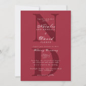 手書き無地のカラーエレガント秋の結婚式 招待状 (正面)