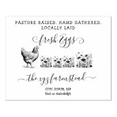 手書き牧草地の卵立てビジネスタンプ ラバースタンプ (インプリント)