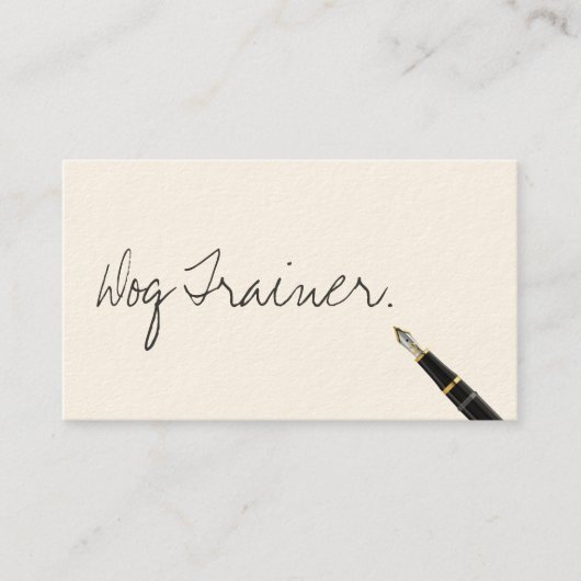 手書き犬訓練名刺 名刺 (正面)
