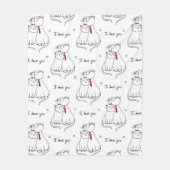 手書き猫ちゃんフリースブランケット フリースブランケット (正面)