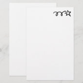 手書き用のカスタムシューティングスターステーショナリー紙 便箋 (正面/裏面)