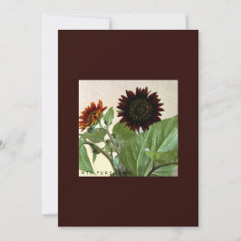 手書き用の小さなひまわりのメモカード 招待状