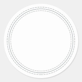 手書き用シンプルな白黒ラベル ラウンドシール